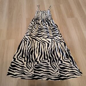Pistola Gathered Zebra Summer Dress Size XXS